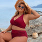 🏝️Bauchkontrolle Badeanzüge Bescheidene Bikini-Sets mit hoher Taille👙
