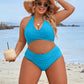 🏝️Bauchkontrolle Badeanzüge Bescheidene Bikini-Sets mit hoher Taille👙