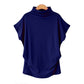 🎉Heißer Sale 49% OFF🔥 Damen T-Shirt mit halbhohem Ausschnitt und kurzen Ärmeln