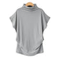 🎉Heißer Sale 49% OFF🔥 Damen T-Shirt mit halbhohem Ausschnitt und kurzen Ärmeln