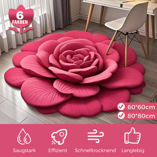 🌺Befristetes Angebot 🔥Bodenmatte aus Plüsch & Diatomeenerde in Blumenform