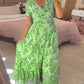 🌷Heißer Verkauf 49% OFF🌷Kleid mit Blumendruck und V-Ausschnitt