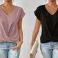 💥Letzte Tage Sonderverkauf 49% OFF👚Legeres kurzärmeliges elegantes V-Ausschnitt Twist Tee