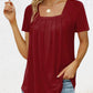 💕BIS ZU 50% RABATT🌷 Elegantes, einfarbiges Damen-T-Shirt mit quadratischem Ausschnitt