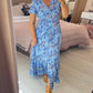 🌷Heißer Verkauf 49% OFF🌷Kleid mit Blumendruck und V-Ausschnitt
