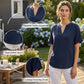 🌸Sommer-Sonderverkauf 50% RABATT 👕 Modisches lockeres einfarbiges Kurzarm-Oberteil