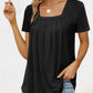 💕BIS ZU 50% RABATT🌷 Elegantes, einfarbiges Damen-T-Shirt mit quadratischem Ausschnitt