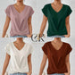 💥Letzte Tage Sonderverkauf 49% OFF👚Legeres kurzärmeliges elegantes V-Ausschnitt Twist Tee