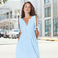 ⏰Last Day Sale 50% Rabatt💃💐Elegantes Kleid mit V-Ausschnitt und Hohlkehle für Frauen