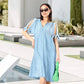 ⏰Last Day Sale 50% Rabatt💃💐Elegantes Kleid mit V-Ausschnitt und Hohlkehle für Frauen