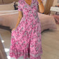 🌷Heißer Verkauf 49% OFF🌷Kleid mit Blumendruck und V-Ausschnitt