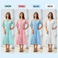 ⏰Last Day Sale 50% Rabatt💃💐Elegantes Kleid mit V-Ausschnitt und Hohlkehle für Frauen