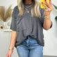 🎁Heißer Verkauf 49% OFF⏳Damen Raw Edge Boxy Tee