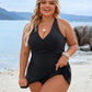 💕Urlaub Heißer Verkauf 50%🩱Sexy Crossover Ruched One-Piece Sommer Badeanzug✨