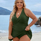 💕Urlaub Heißer Verkauf 50%🩱Sexy Crossover Ruched One-Piece Sommer Badeanzug✨