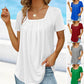 💕BIS ZU 50% RABATT🌷 Elegantes, einfarbiges Damen-T-Shirt mit quadratischem Ausschnitt