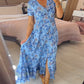 🌷Heißer Verkauf 49% OFF🌷Kleid mit Blumendruck und V-Ausschnitt