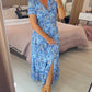 🌷Heißer Verkauf 49% OFF🌷Kleid mit Blumendruck und V-Ausschnitt