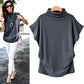 🎉Heißer Sale 49% OFF🔥 Damen T-Shirt mit halbhohem Ausschnitt und kurzen Ärmeln
