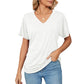💕Hot Promotion- bis zu 50% Rabatt 🌷V-Hals Feste Farbe Lose Damen Tops