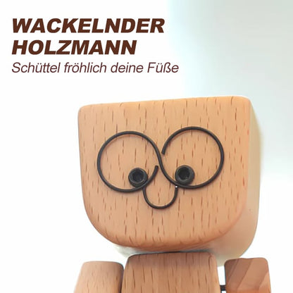 🎅Charmante kleine Holzfigur, die mit 12 magnetischen Ausdrücken schwankt🎁