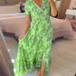 🌷Heißer Verkauf 49% OFF🌷Kleid mit Blumendruck und V-Ausschnitt
