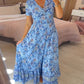 🌷Heißer Verkauf 49% OFF🌷Kleid mit Blumendruck und V-Ausschnitt