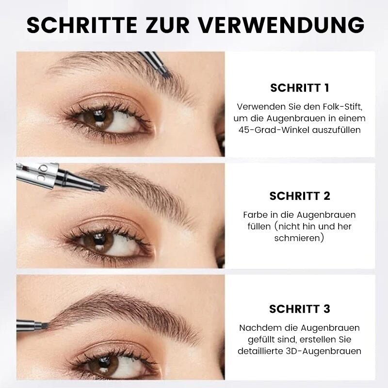 3D wasserfester Microblading 4 Gabelspitze Tattoo-Stift-6