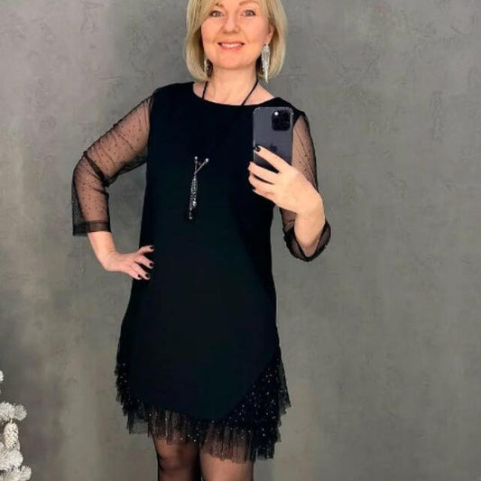 🖤Black Friday 49% Ausverkauf💥Schwarz-Kurzes Abendkleid