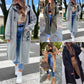 🥰Winterschlussverkauf💥Langes Sweatshirt mit Kapuze für Frauen