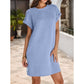🎁Heißer Verkauf 49% OFF⏳Damen lässiges Kleid mit Rollärmeln und Taschen