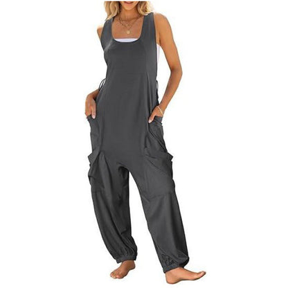⏰Neue Ankunft 50% Rabatt🔥  Ärmelloser Baggy-Jumpsuit für Damen🎀