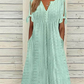 ⏰Last Day Sale 50% Rabatt💃💐Elegantes Kleid mit V-Ausschnitt und Hohlkehle für Frauen