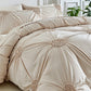 Elegantes 3-teiliges Pinch-Pleat-Bettwäsche-Set – luxuriöse Textur, weiches Mikrofaser-Material, in vielen Farben & Größen